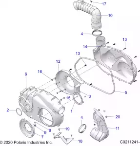 BODY, CLUTCH COVER - A21SEE57F1/F57C1/F1/S57C1/C2/C5/C9/CK/F1/F2/FK (C0211241-1)