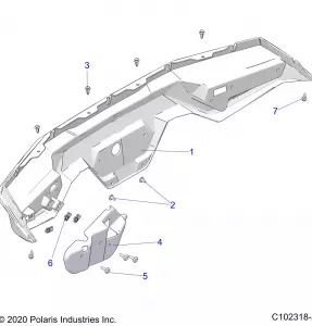 BODY, REAR BUMPER - A21SEE57F1/F57C1/F1/S57C1/C2/C5/C9/CK/F1/F2/FK (C102318-1)