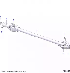 DRIVE TRAIN, FRONT PROP SHAFT - A21SEE57F1/F57C1/F1/S57C1/C2/C5/C9/CK/F1/F2/FK (1334441)