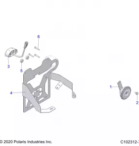 ELECTRICAL, HORN, and LICENSE PLATE LIGHT - A21SES57C9 (C102312-7)