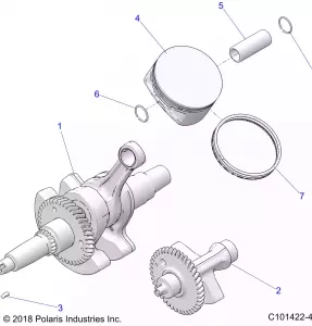 ENGINE, CRANKSHAFT, PISTON and BALANCE SHAFT - A21SEE57F1/F57C1/F1/S57C1/C2/C5/C9/CK/F1/F2/FK (C101422-4)