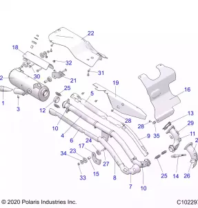 ENGINE, Выхлопная система - A21SEE57F1/F57C1/F1/S57C1/C2/C5/C9/CK/F1/F2/FK (C102297)