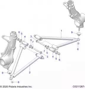 SUSPENSION, A-ARM and STRUT MOUNTING - A21SEE57F1/F57C1/F1/S57C1/C2/C5/C9/CK/F1/F2/FK (C0211267-1)