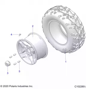 WHEELS, REAR TIRE - A21SES57C9/CK/FK (C102260-2)