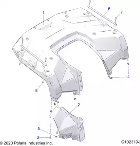 BODY, REAR CAB - A21SEA57F1/T57C1/C2/F1 (C102310-2)