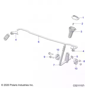 DRIVE TRAIN, GEAR SELECTOR - A21SEA57F1/T57C1/C2/F1 (C0211157-1)