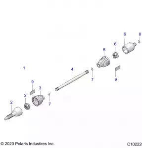 DRIVE TRAIN, REAR Приводной вал - A21SEA57F1/T57C1/C2/F1 (C102226)