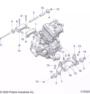 ENGINE, MOUNTING - A21SEA57F1/T57C1/C2/F1 (C102223)