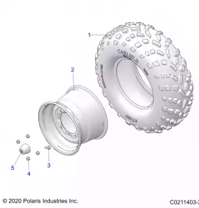 WHEELS, REAR TIRE - A21SEA57F1/T57C1/C2/F1 (C0211403-2)