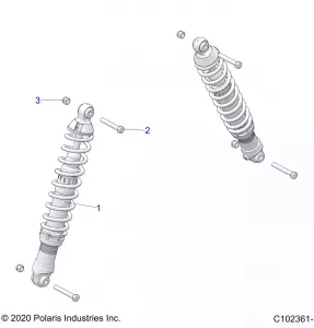 SUSPENSION, FRONT SHOCK - A21SHS57CU (C102361-1)