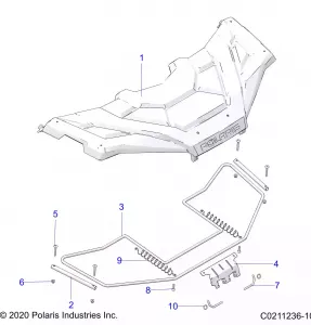 BODY, FRONT STORAGE COVER - A21SEZ57AM/AN/BM/BN (C0211236-10)