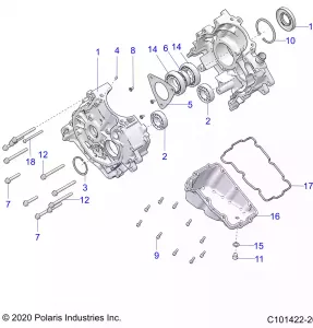ENGINE, Картер - A21SEZ57AM/AN/BM/BN (C101422-26)
