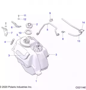 BODY, Топливная система TANK ASM. - A21SEG57A1/A3/A5 (C0211467)