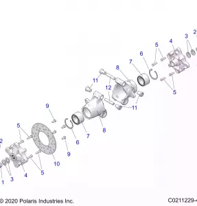 SUSPENSION, REAR HUBS, CARRIER and BRAKE DISC - A21SEJ57A1/A3/A5/B1/B3/B5 (C0211229-4)