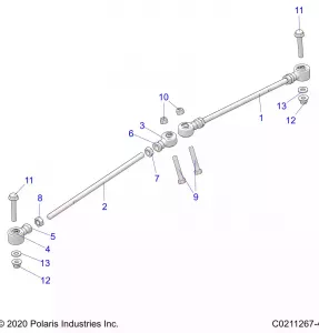 STEERING, TIE RODS - A21SEK57AG/BG (C0211267-4)