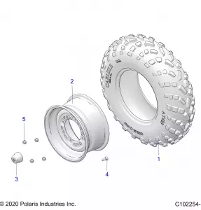 WHEELS, FRONT TIRE - A21SWE57F1/S57C1 (C102254-1)