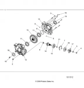 DRIVE TRAIN, REAR GEARCASE INTERNALS - A21SXZ85AN (101512)