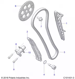 ENGINE, CAM CHAIN AND TENSIONER - A21SXZ85AN (C101431-3)