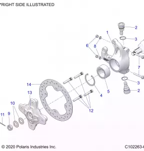 SUSPENSION, FRONT HUB, KNUCKLE and BRAKE DISC - A21SXZ85AN (C102263-6)