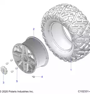 WHEELS, REAR - A21SXZ85AN (C102331-4)