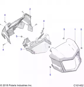 BODY, HEADLIGHT POD - A21SXV85A9/AF/AP/CAF (C101452)