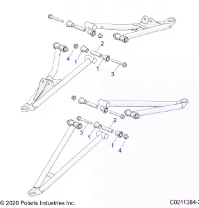 SUSPENSION, FRONT A-ARM MOUNTING - A21SXV85A9/AF/AP/CAF (C0211384-3)