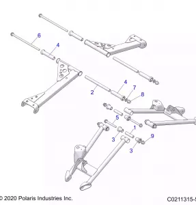 SUSPENSION, REAR CONTROL ARM MOUNTING - A21SXV85A9/AF/AP/CAF (C0211315-5)