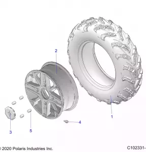 WHEELS, FRONT - A21SXV85A9/AF/AP/CAF (C102331-1)