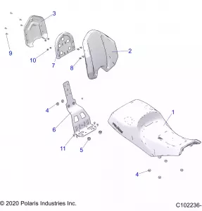 BODY, Сидение - A21SDE57A4/B4 (C102236-1)