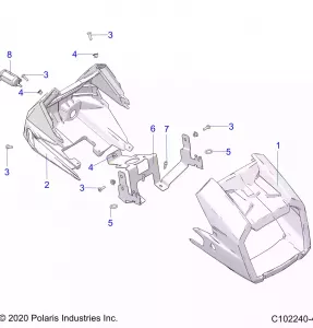 BODY, HEADLIGHT POD - A21SDS57C4 (C102240-4)