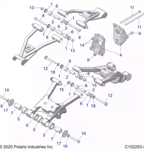 SUSPENSION, REAR CONTROL ARM MOUNTING - A21SDS57C4 (C102253-2)