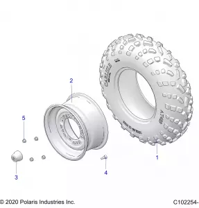 WHEELS, FRONT TIRE - A21SDS57C4 (C102254-1)