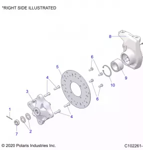 SUSPENSION, FRONT HUB, CARRIER, and BRAKE DISC - A21SJE57AX/BX (C102261-1)