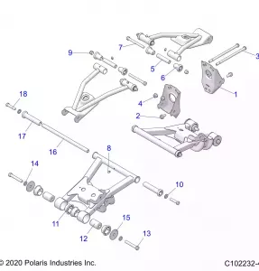 SUSPENSION, REAR CONTROL ARM, MOUNTING - A21SJE57AX/BX (C102232-4)