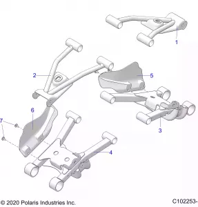 SUSPENSION, REAR CONTROL ARMS - A21SJS57CX (C102253-1)