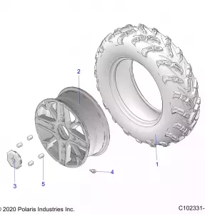 WHEELS, FRONT - A21SXV95AG/CAG (C102331-1)