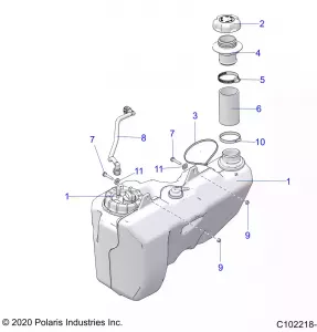 BODY, Топливная система TANK - A21SXD95A9/CA9 (C102218-3)