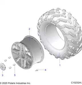 WHEELS, REAR - A21SXD95A9/CA9 (C102324-2)