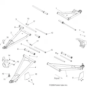SUSPENSION, FRONT CONTROL ARMS - R11XY76FX (49RGRSUSPFRT09RZRS)