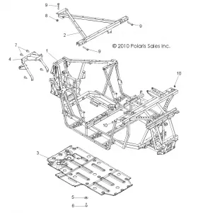 CHASSIS, MAIN Рама and SKID PLATE - R11VH76/VY76 ALL OPTIONS (49RGRРама11RZR)