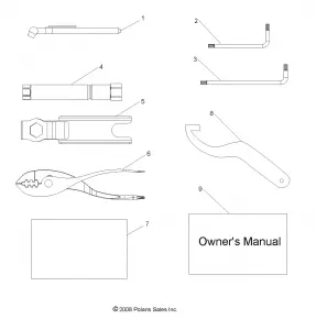 REFERENCES, TOOL KIT and OWNERS MANUAL - R11VH76/VY76 ALL OPTIONS (49RGRTOOL09RZR)