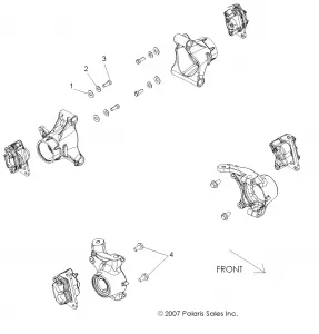 BRAKES, CALIPER MOUNTING - R11VM76FX (49ATVCALIPERMTG08VISTA)