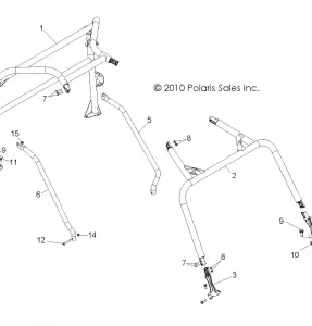 CHASSIS, CAB Рама and SIDE BARS - R11VM76FX (49RGRCAB11RZRS)