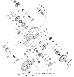 DRIVE TRAIN, MAIN GEARCASE INTERNAL COMPONENTS 1 - R11VM76FX (49RGRTRANS11RZRI)