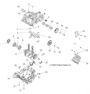 ENGINE, Картер and CRANKSHAFT - R11VM76FX (49RGRКартер10RZRS)