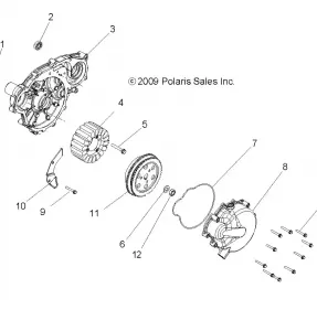 ENGINE, STATOR and FLYWHEEL - R11VM76FX (49RGRIGNITION10RZRI)