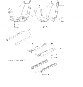 BODY, Сидение, MOUNTING and BELTS - R12VA17AA/AC (49RGRСидениеMTG10RZR170)