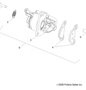 BRAKES, CALIPER, REAR - R12VA17AA/AC (49RGRCALIPERRR09RZR170)