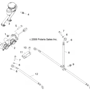 BRAKES, MASTER CYLINDER and BRAKE LINES - R12VA17AA/AC (49RGRBRAKELINES09RZR170)