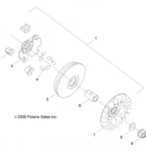 DRIVE TRAIN, CLUTCH, PRIMARY - R12VA17AA/AC (49RGRCLUTCHDRV09RZR170)